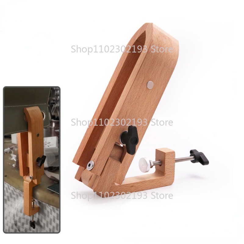 Bone Folder Tool - 折りたたみ木製クランプ調整可能な木材レザークラフトハンドステッチポニーレース縫製 DIY ツールレース縫製 DIY ツール