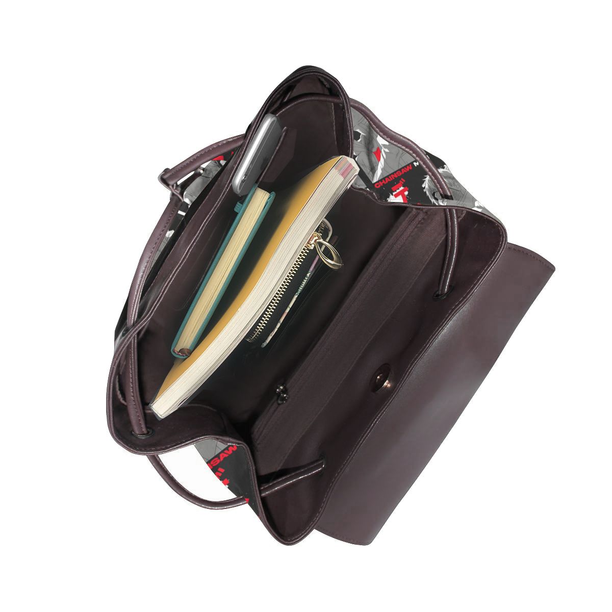 アニメチェーンソーマン悪魔女性ソフトレザーバックパック大容量 - Leather Work Rucksack Mens のレビューと価格
