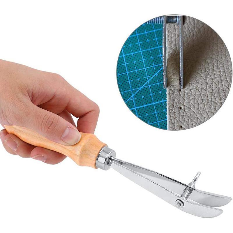 *調整可能な革縁溝切り器、革細工用溝切り工具、DIY革細工用 - Groover Stitching Tool のレビューと価格
