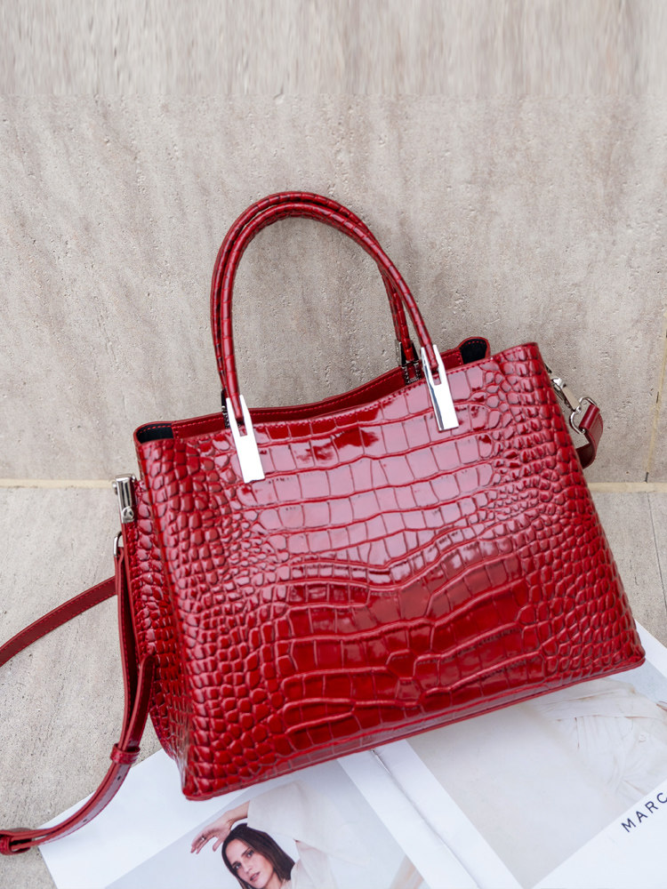 アイドラニ レディース クロコダイル柄 トートバッグ、本物の - Leatherwork Designs のレビューと価格