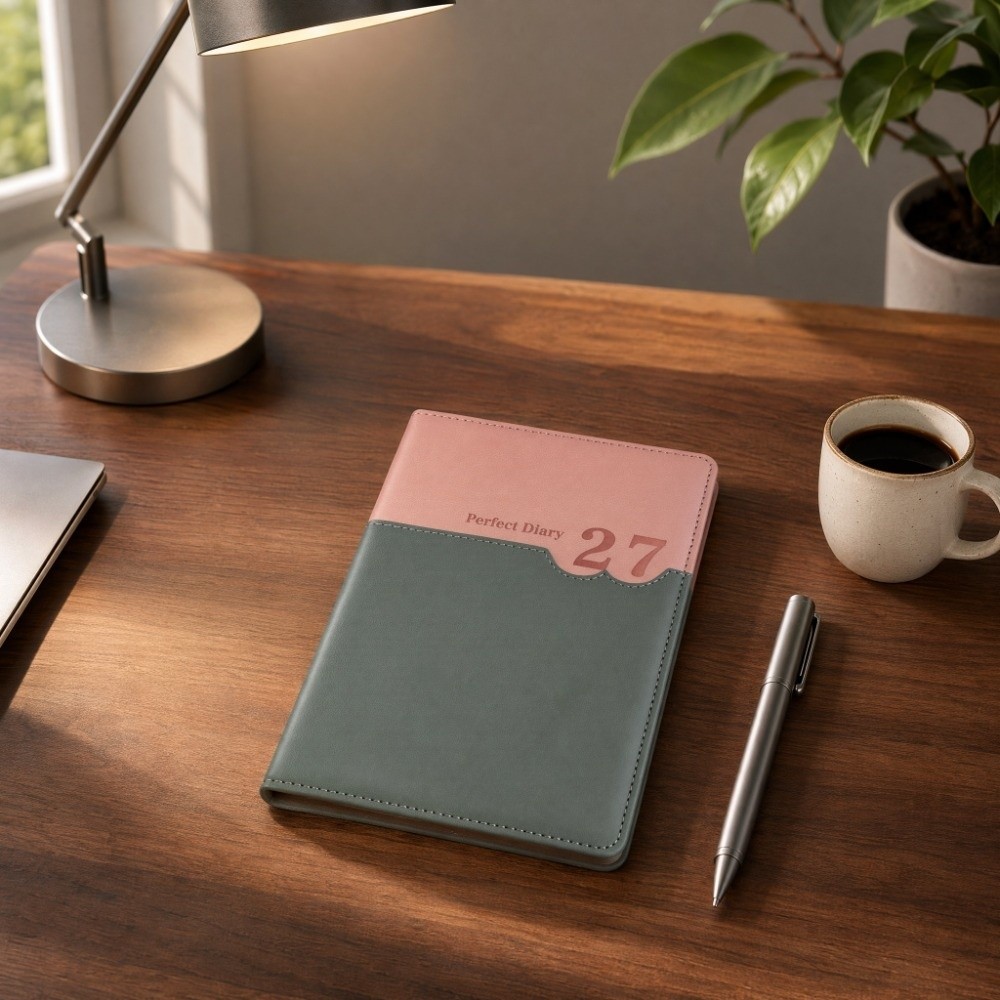 オフィス用スケジュールプランナー2027、320ページのノー - Leather Work Diary Covers のレビューと価格