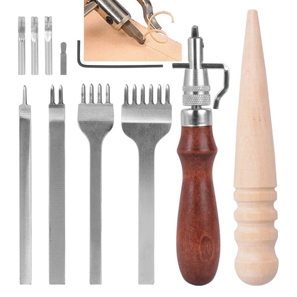 7 in 1調整可能なレザークラフトグルーバー、DIY手作り - Groover Stitching Tool のレビューと価格