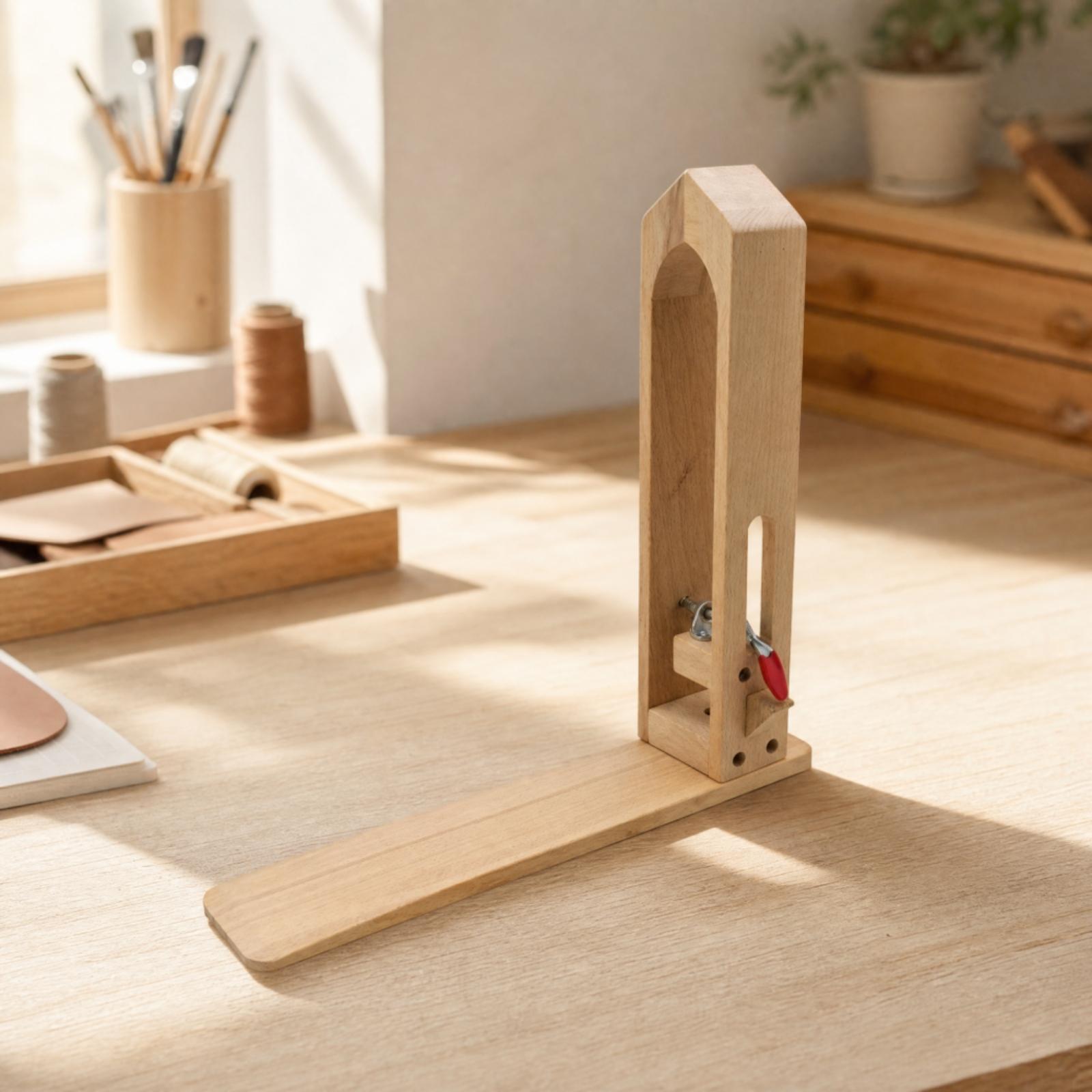 革細工用縫い合わせクランプ、ブナ材製、手縫いプロジェクト用の - Leatherwork Hand Press のレビューと価格