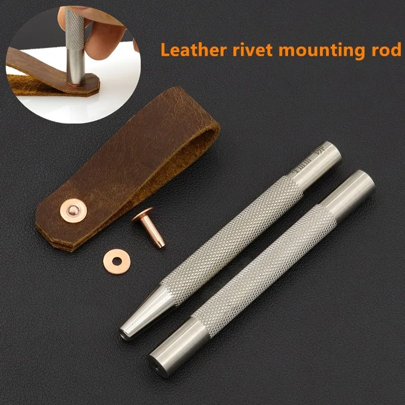 パーマネント銅リベット取り付けロッドセット、手作りレザーツー - Rivet Setter Tool のレビューと価格