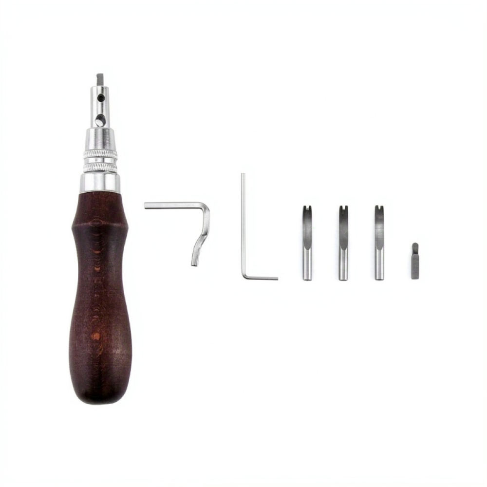 手動式レザー縫製用溝切りツールキット、縁折り機、革の厚み調整 - Groover Stitching Tool のレビューと価格