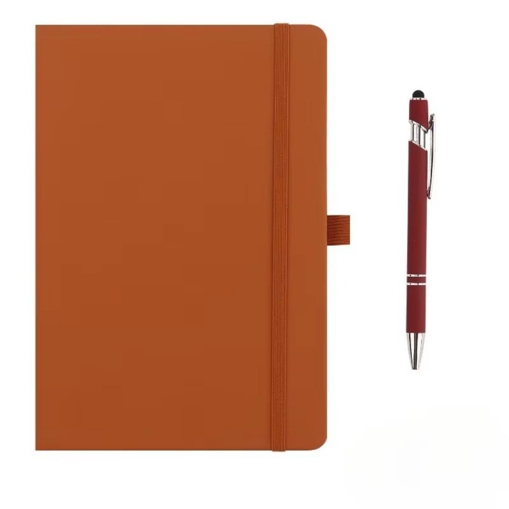 A6サイズのミニポケットノート。ゴムバンド付き。学生用ハンド - Leather Work Diary Covers のレビューと価格