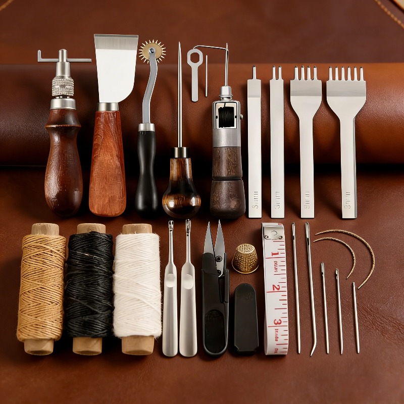 プロ用手縫い革工芸ツールキット サドルグルーバー ステッチン - Groover Stitching Tool のレビューと価格