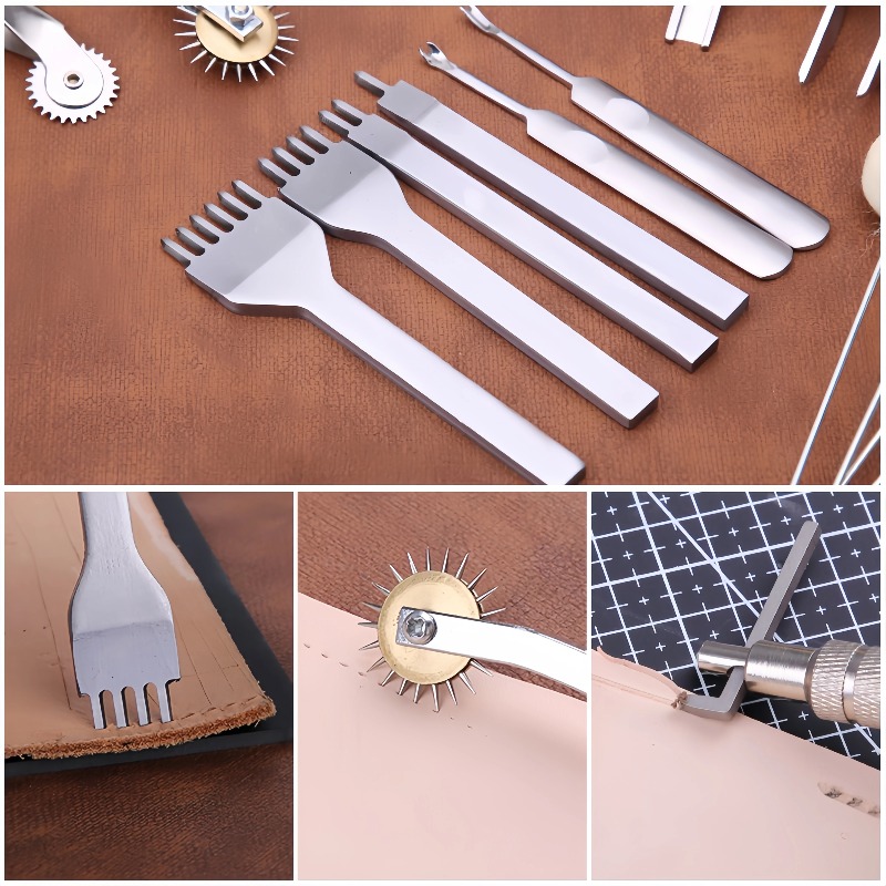 プロ用手縫い革工芸ツールキット サドルグルーバー ステッチン - Groover Stitching Tool のレビューと価格
