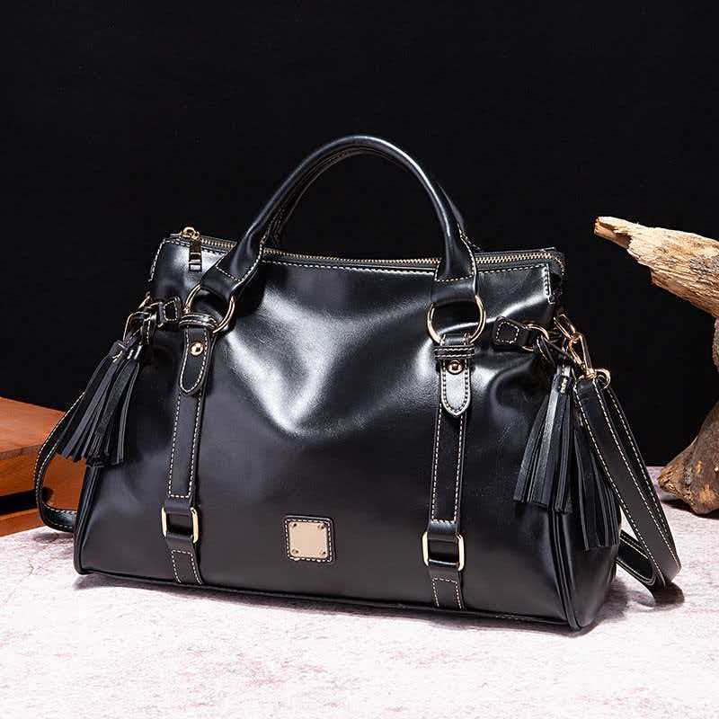レトロなソフトレザーの女性の大容量トートバッグ高級デザイナー - Leatherwork Designs のレビューと価格