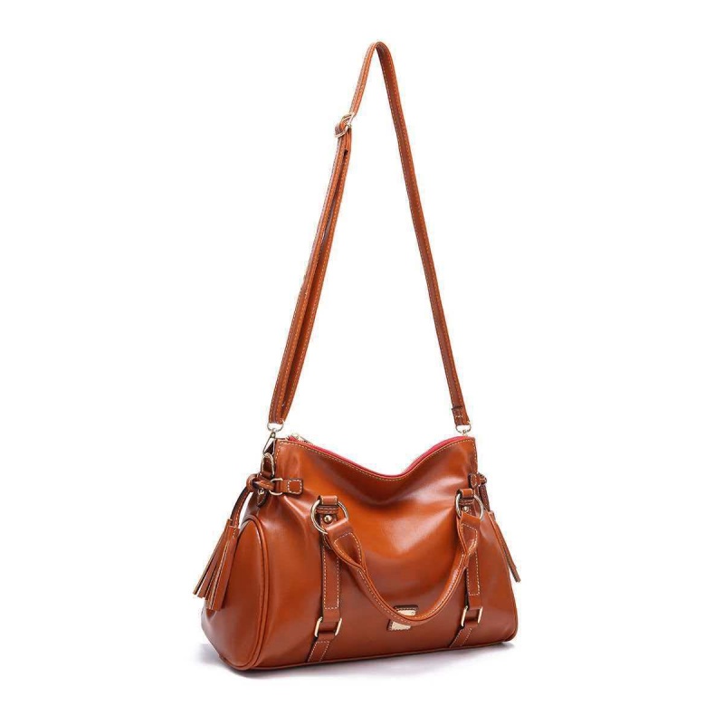 レトロなソフトレザーの女性の大容量トートバッグ高級デザイナー - Leatherwork Designs のレビューと価格
