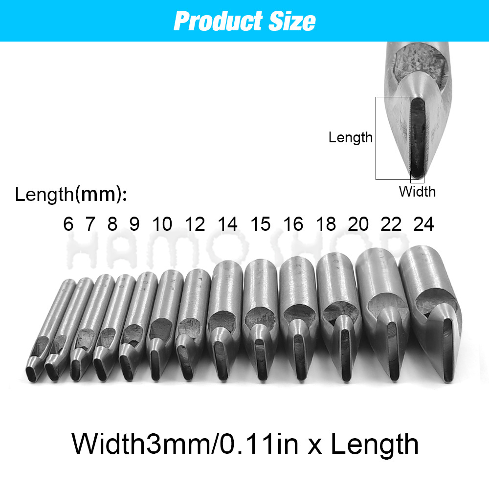 2mm/3mm幅の革用オーバル型穴あけパンチ、革工具、スチー - Rivet Setter Tool のレビューと価格